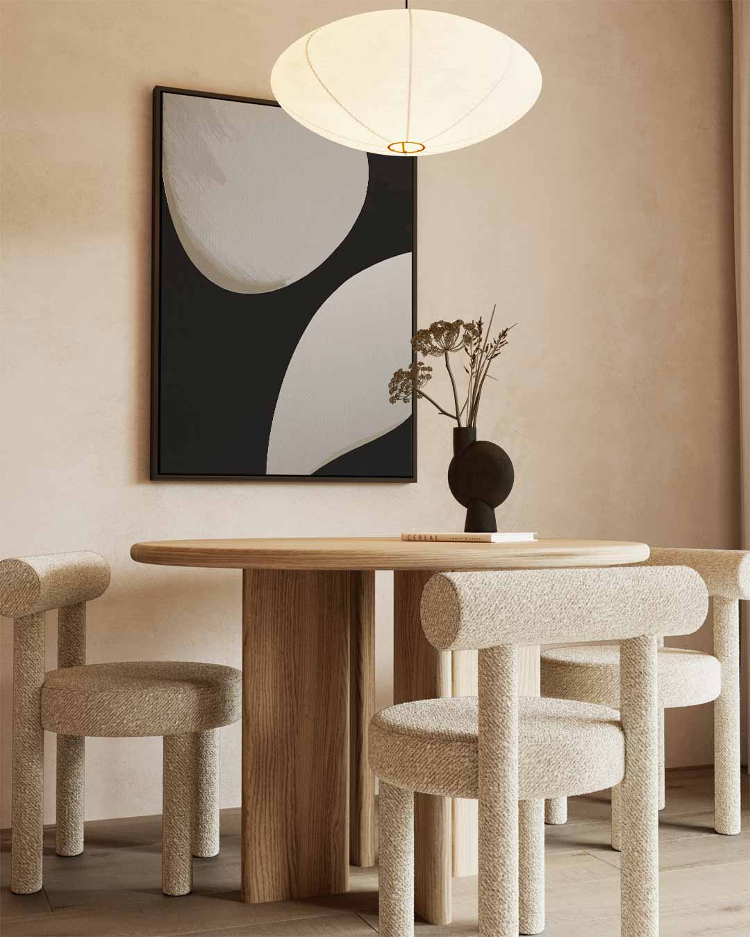 Zwart en Wit Abstractie Kunstwerk-canvas-dibond-plexiglas-wanddecoratie-WallArtistic