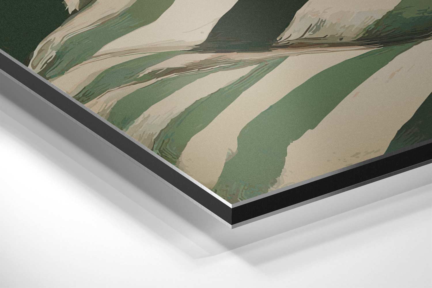 Slapende Schoonheid in Groen Kunstwerk-canvas-dibond-plexiglas-wanddecoratie-WallArtistic