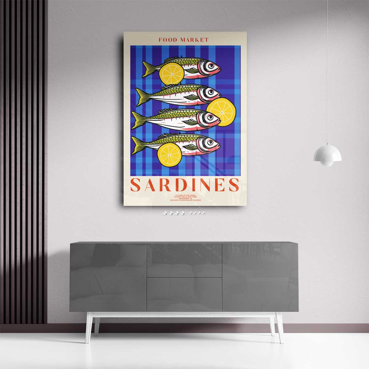 Vrolijke Sardientjes Kunstwerk-canvas-dibond-plexiglas-wanddecoratie-WallArtistic