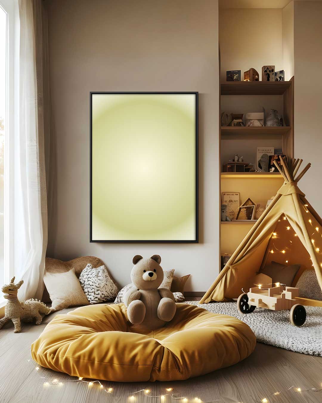 Kalmerend Lichtspel Kunstwerk-canvas-dibond-plexiglas-wanddecoratie-WallArtistic