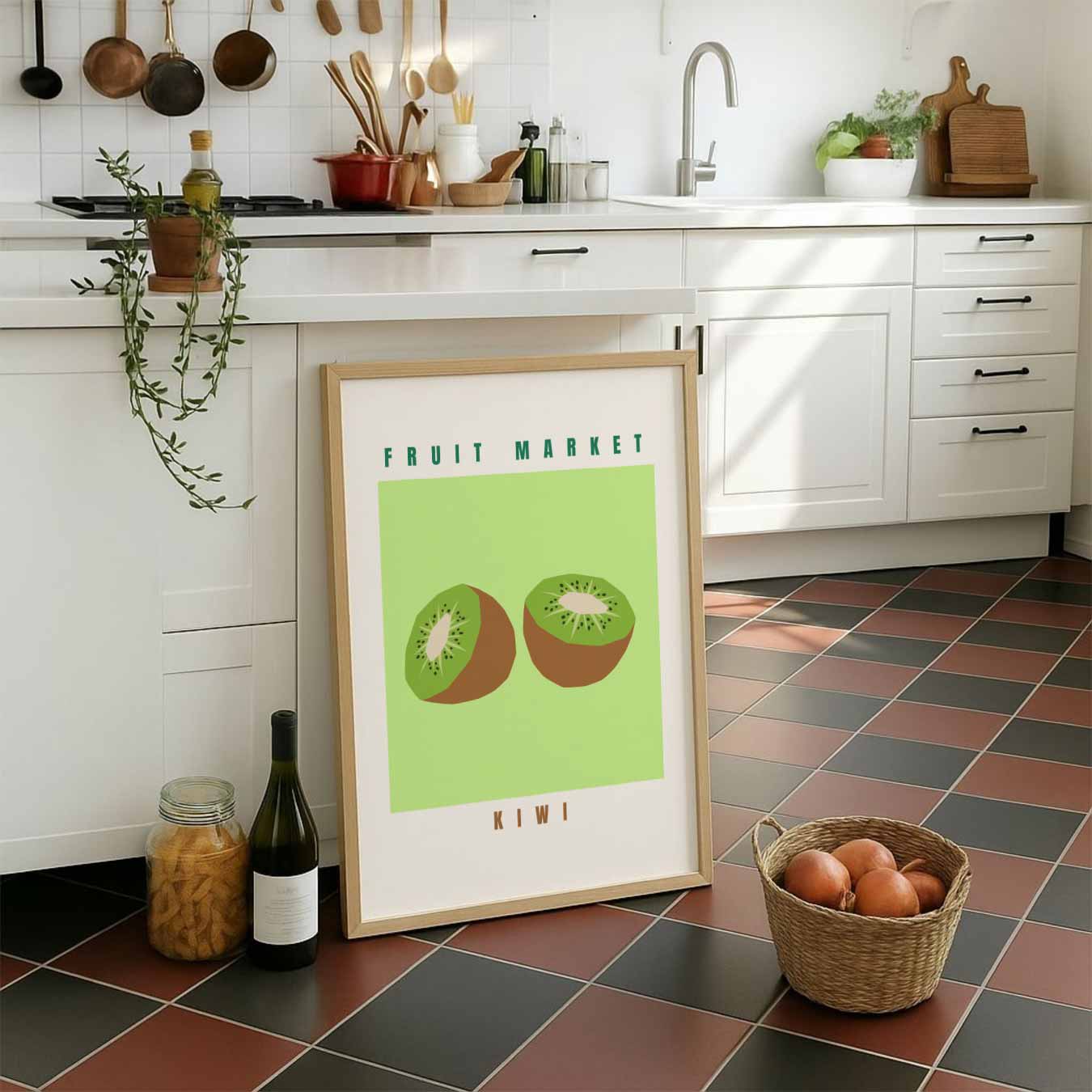 Kiwi Fruit Market Poster-WallArtistic