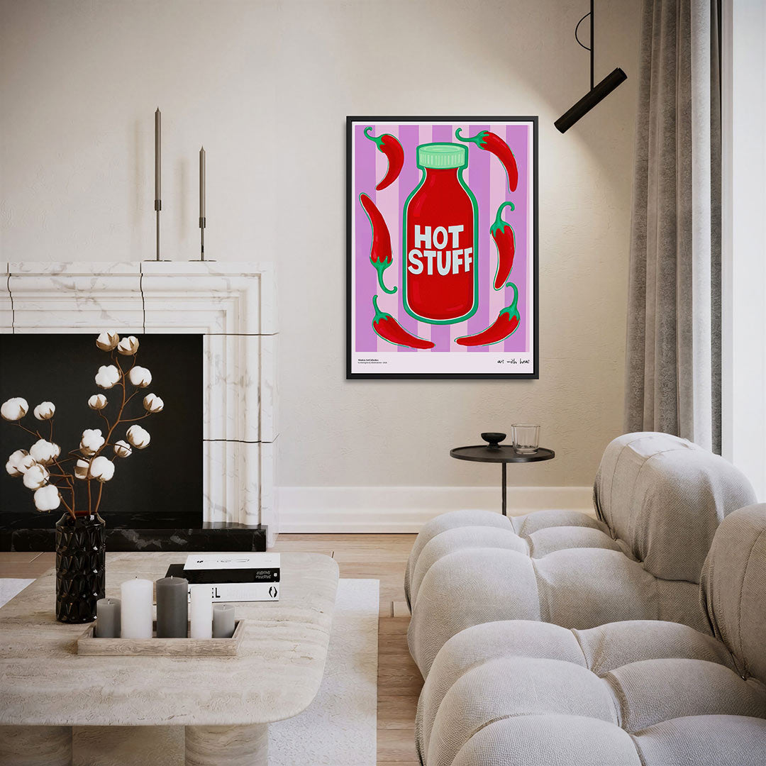Spicy fles illustratie Kunstwerk