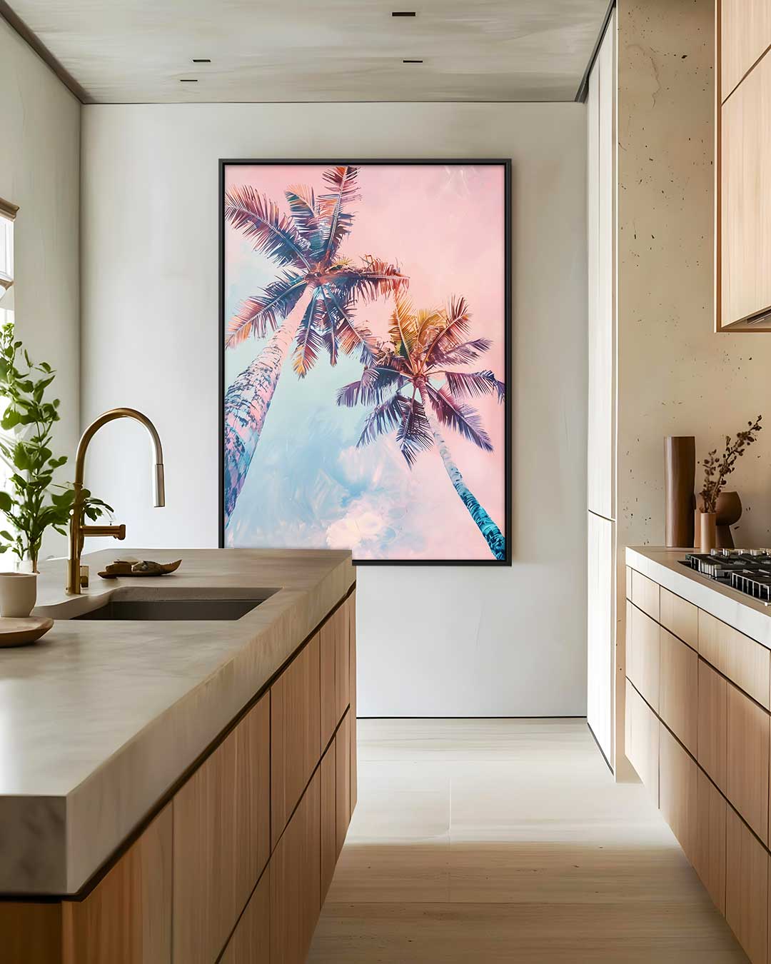 Tropische Zwoelheid Palmkunst Kunstwerk-canvas-dibond-plexiglas-wanddecoratie-WallArtistic