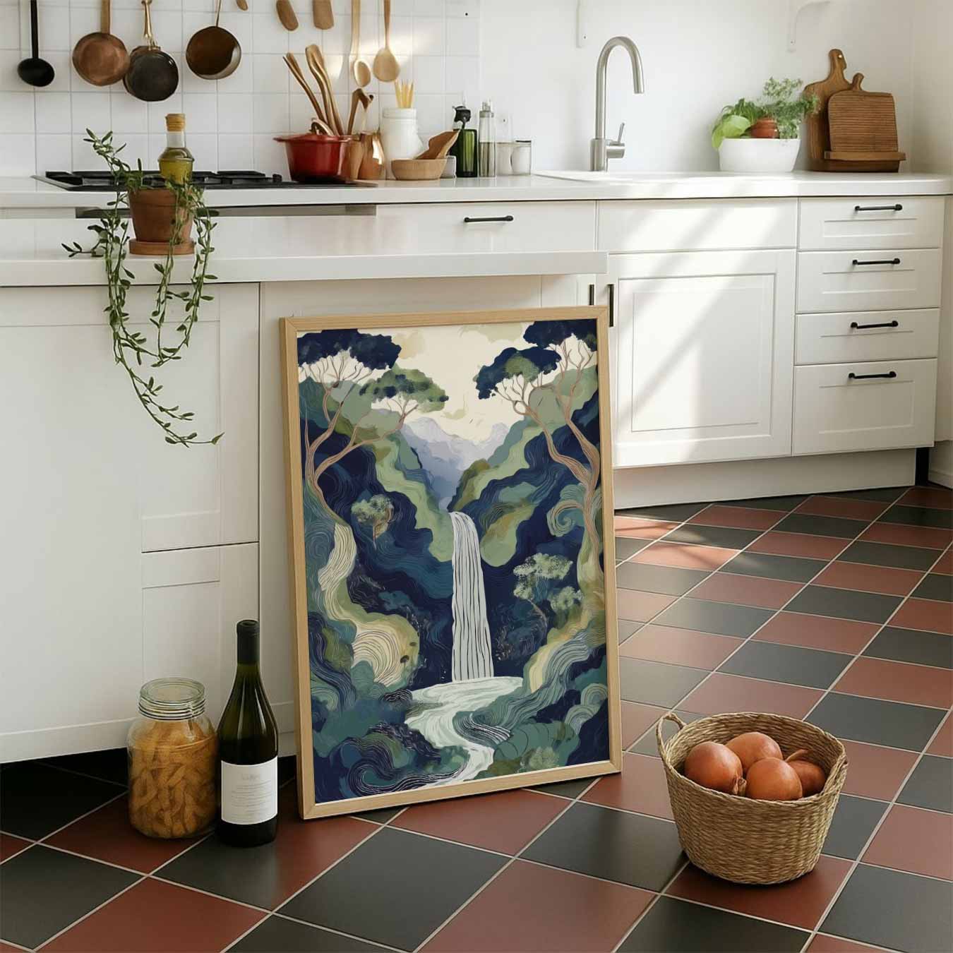 Dromerige Watervallandschap Poster