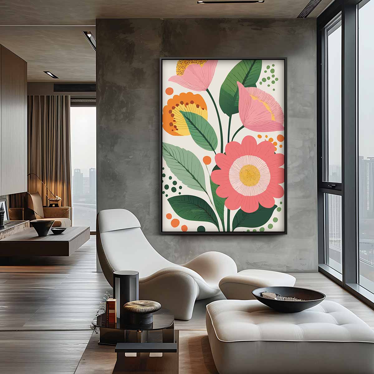 Bloemrijke Droom Kunstwerk-canvas-dibond-plexiglas-wanddecoratie-WallArtistic