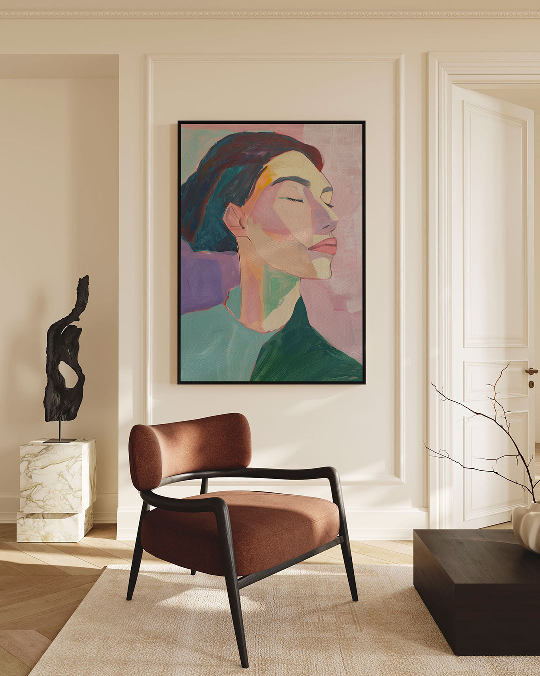 Dromerige portretkleuren Kunstwerk