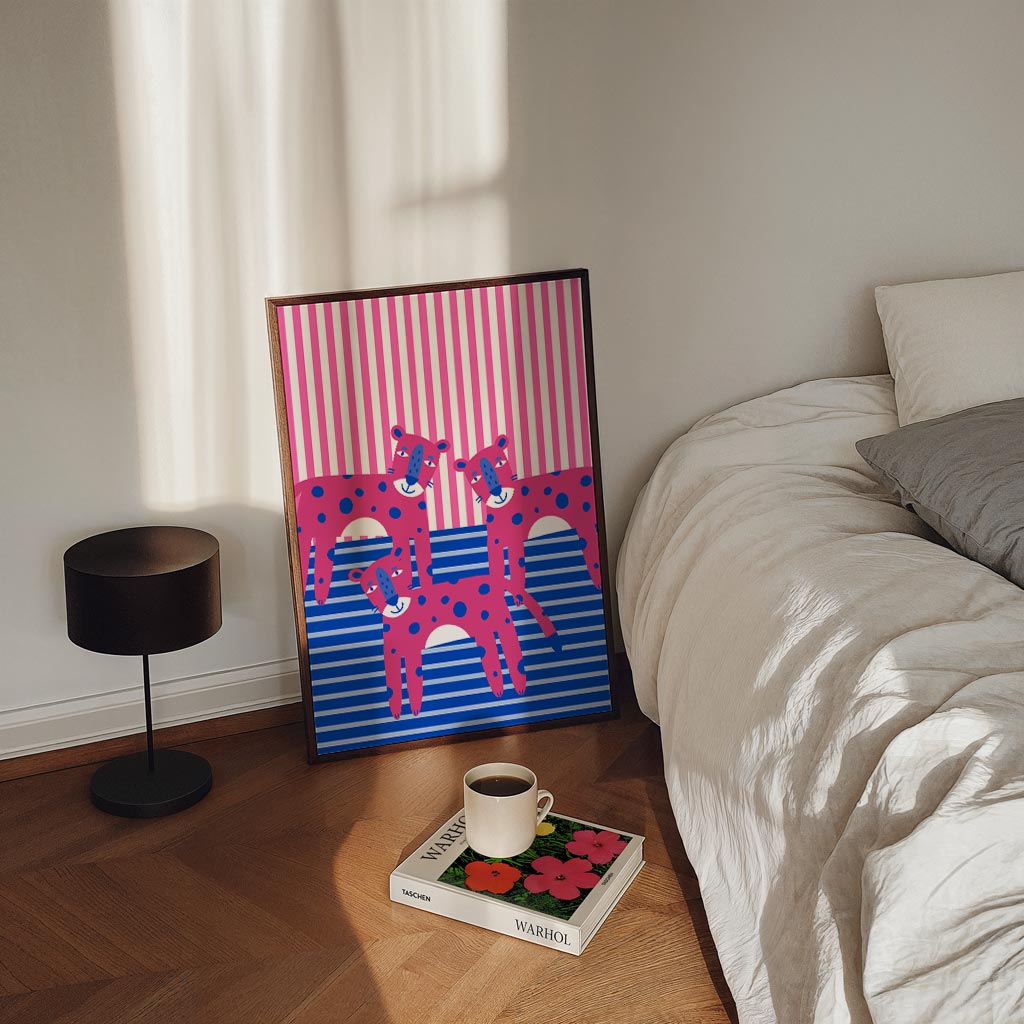 Speelse Luipaarden Poster