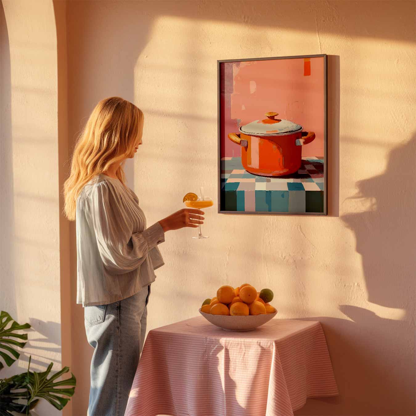 Vrolijke Retro Pan Poster