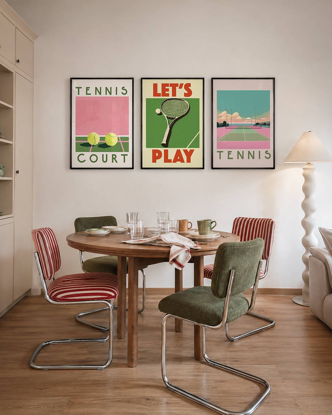 Tennisbal kleurrijk Posterset