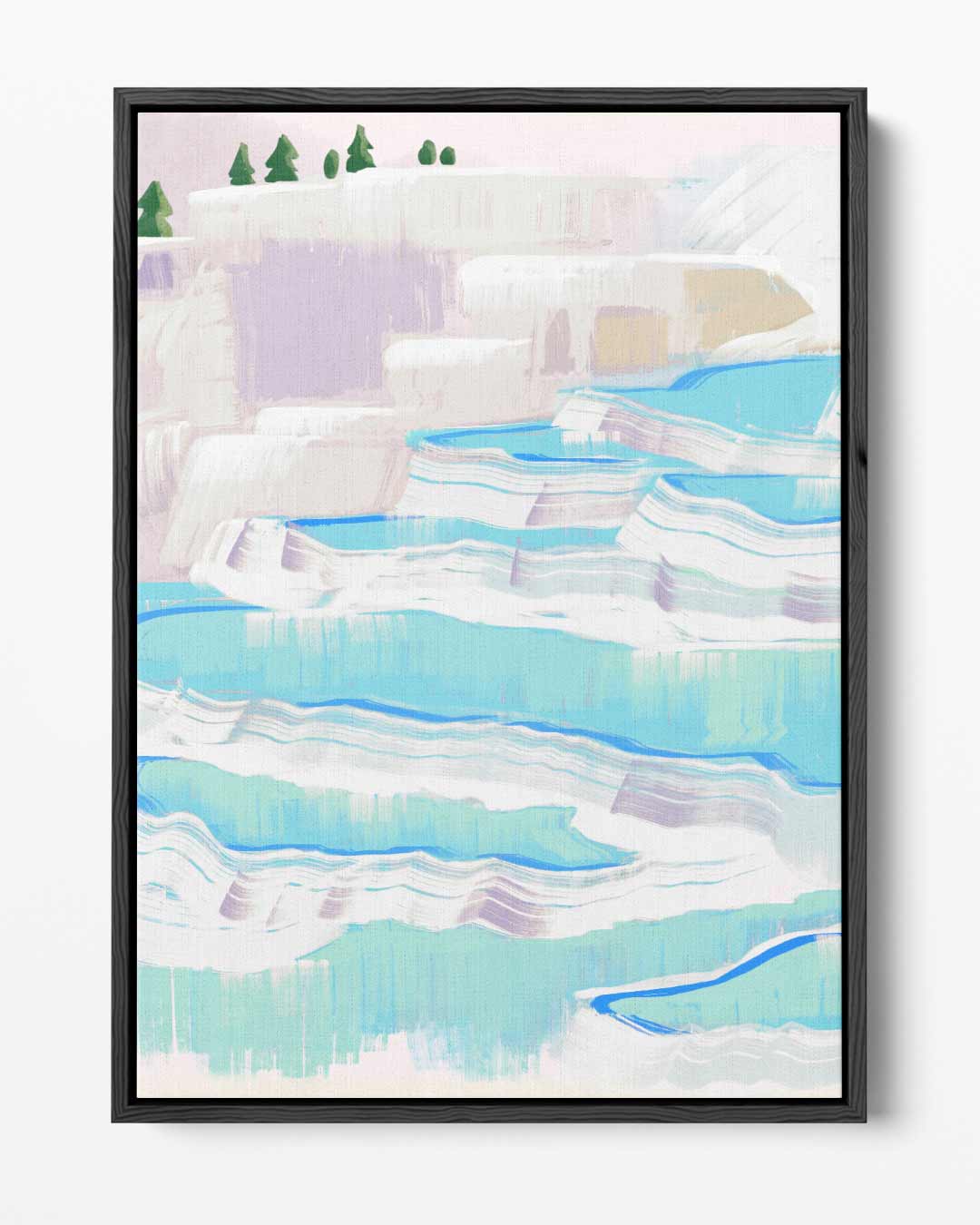 Dromerige Landschapsterrassen Kunstwerk-canvas-dibond-plexiglas-wanddecoratie-WallArtistic