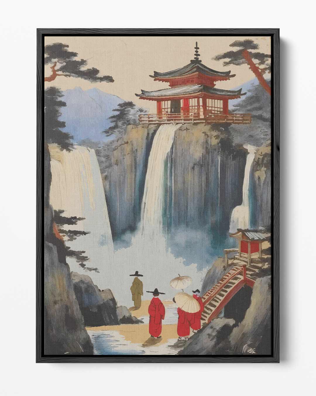 Mystieke Watervallen in Japan Kunstwerk-canvas-dibond-plexiglas-wanddecoratie-WallArtistic