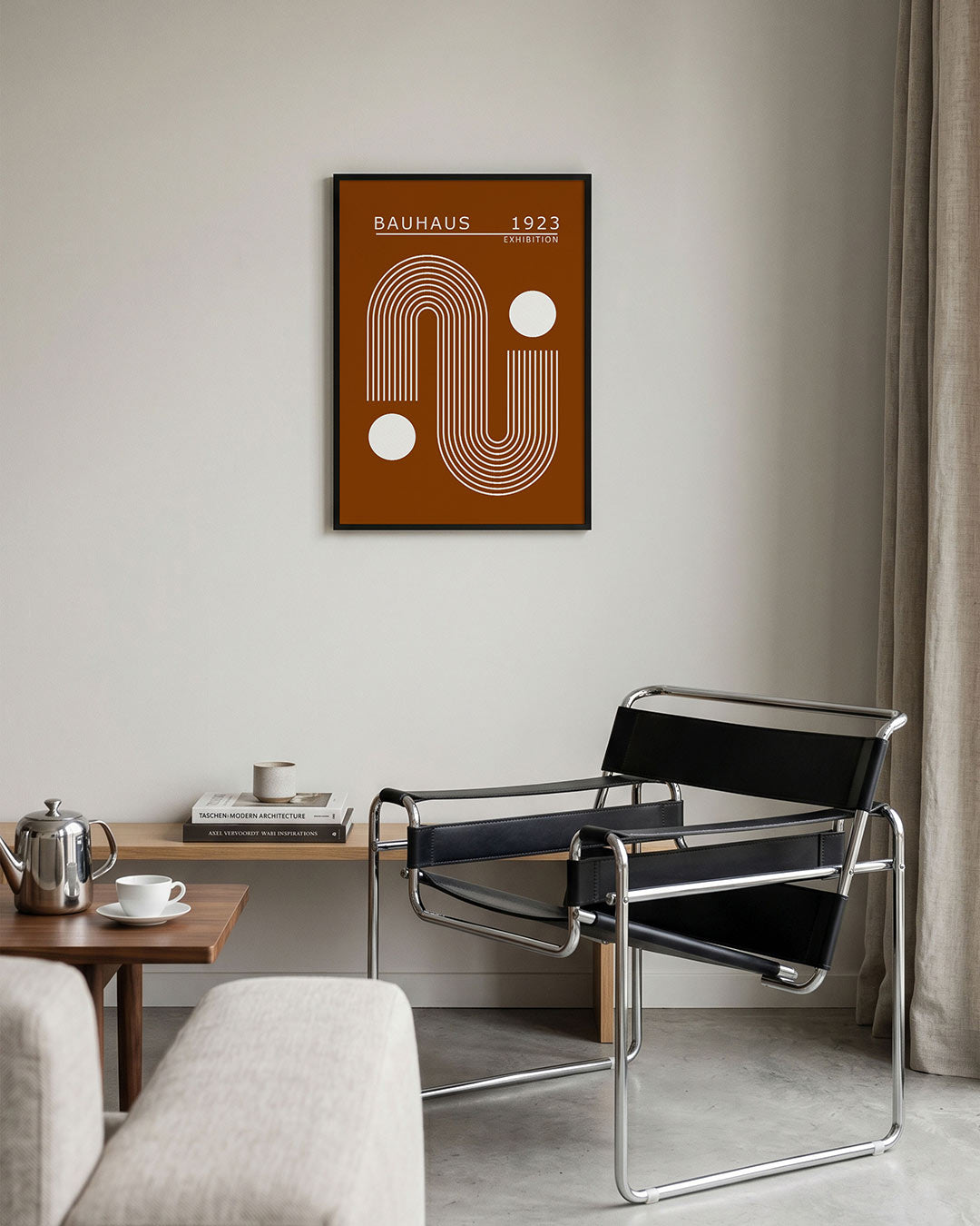 Lijnen en cirkel Poster