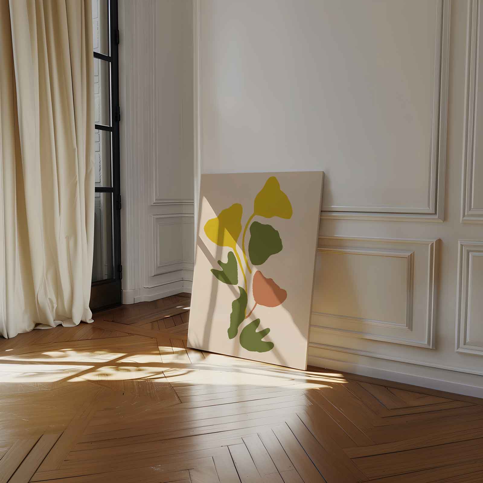 Organische Vibraties in Aardetinten Kunstwerk-canvas-dibond-plexiglas-wanddecoratie-WallArtistic