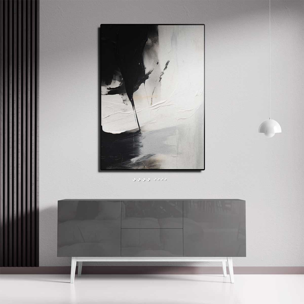 Eclips in Monochroom Kunstwerk-canvas-dibond-plexiglas-wanddecoratie-WallArtistic