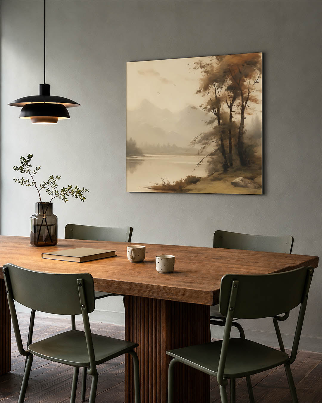 Rustig landschap Kunstwerk