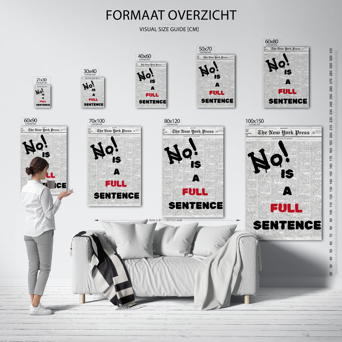 Krant met tekst Poster