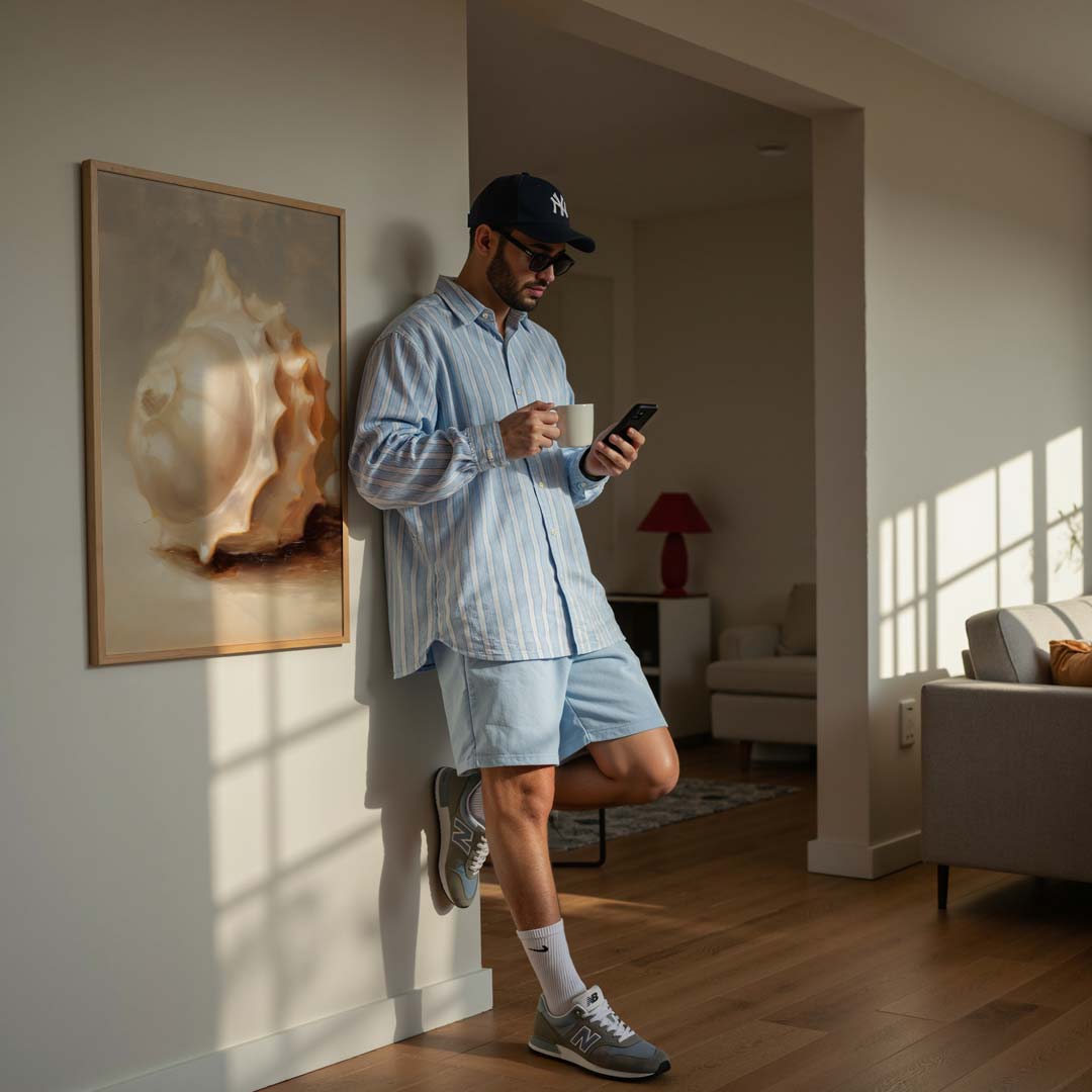 Strandachtige Schelpenposter-WallArtistic