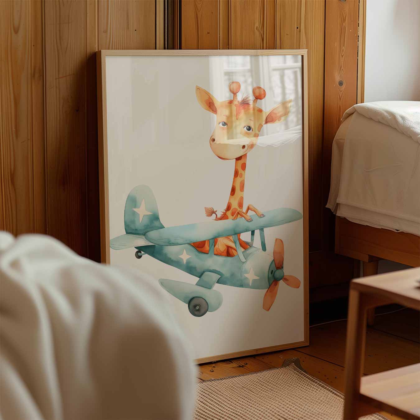 Dromerige Giraf Vlucht Poster