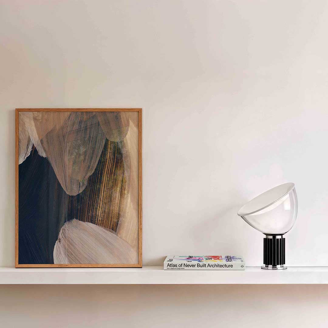 Abstracte penseelstreken Poster