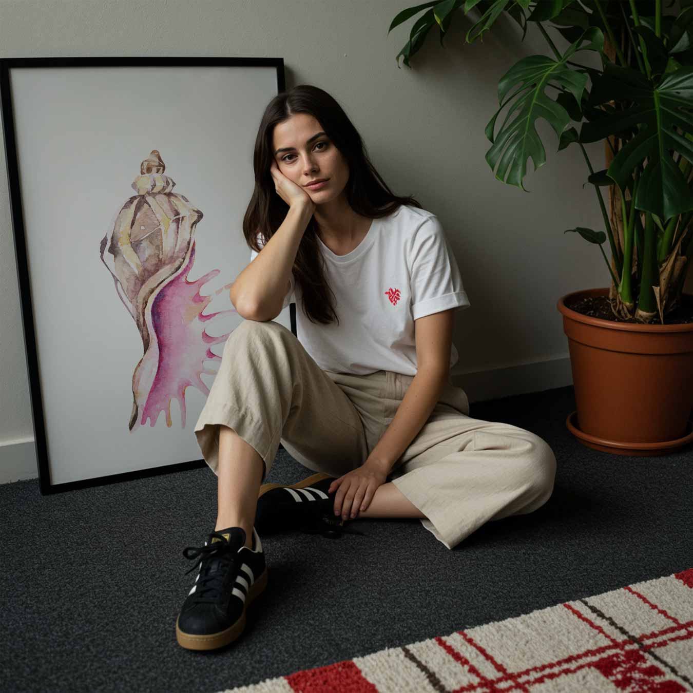 Strand Schelp Aquarel Poster-WallArtistic