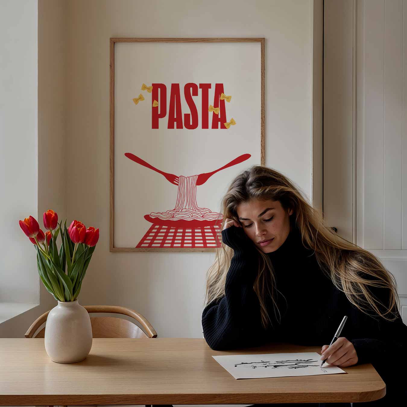 Pasta Liefde Poster-WallArtistic