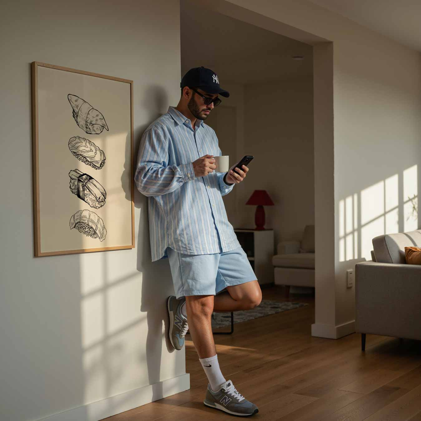 Sierlijke Sushi Illustratie Poster-WallArtistic