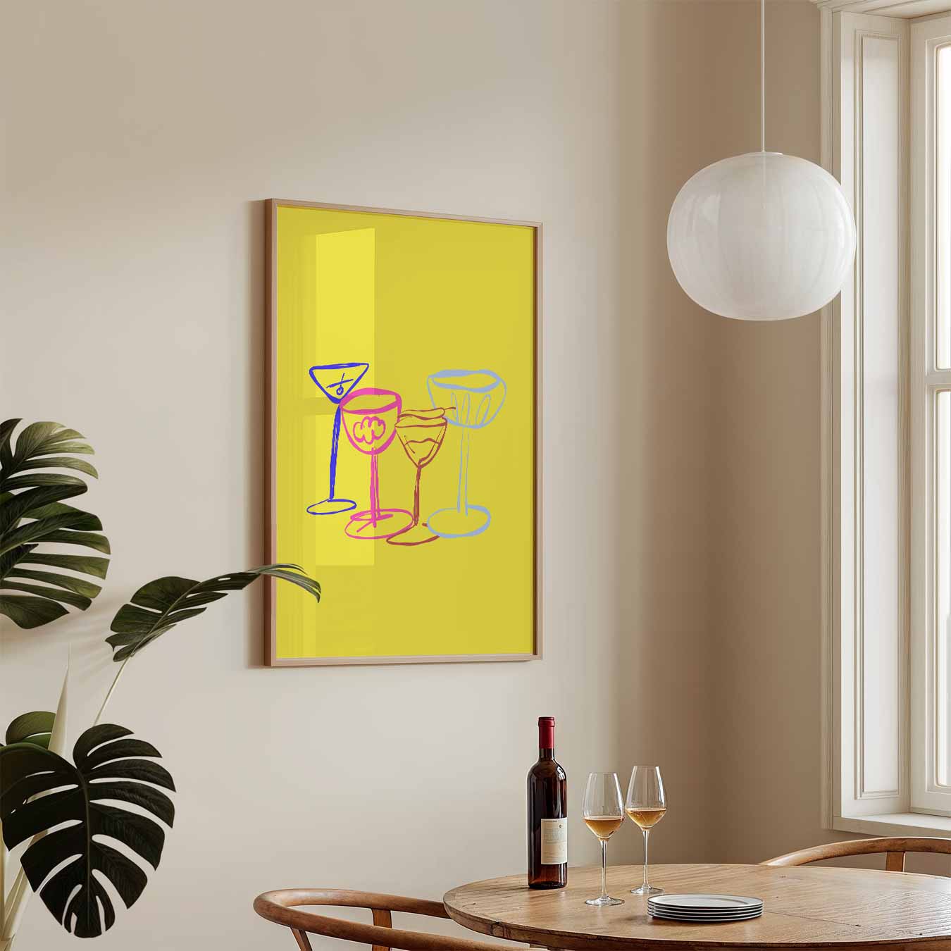 Kleurrijke Cocktailglazen Poster-WallArtistic