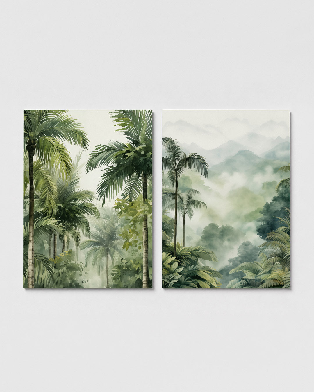 Groene palmen Posterset
