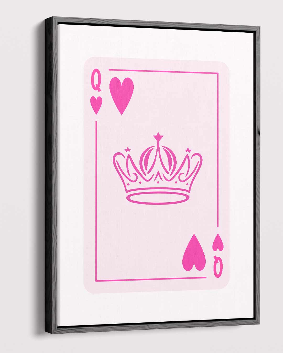 Koningin der Harten Kaartprint Kunstwerk-canvas-dibond-plexiglas-wanddecoratie-WallArtistic