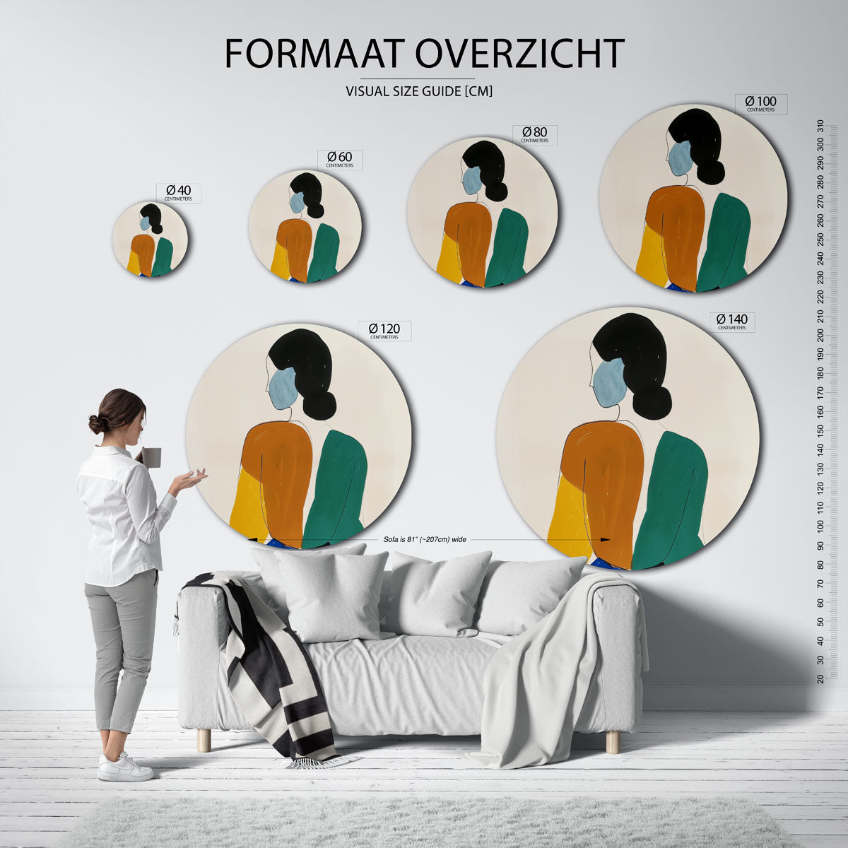 Abstracte figuur Muurcirkel