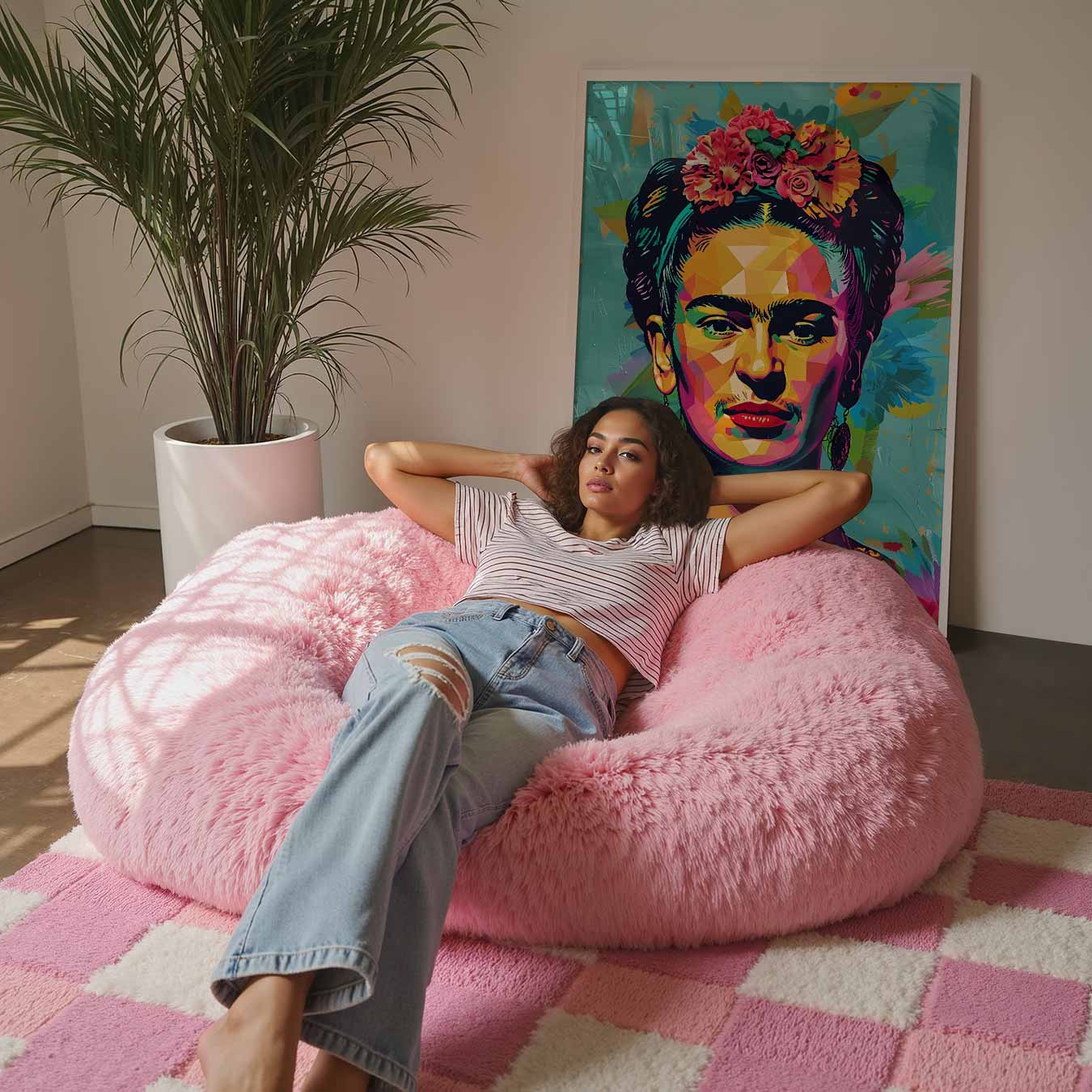 Kleurrijke Vrouwelijke Kracht Poster-WallArtistic