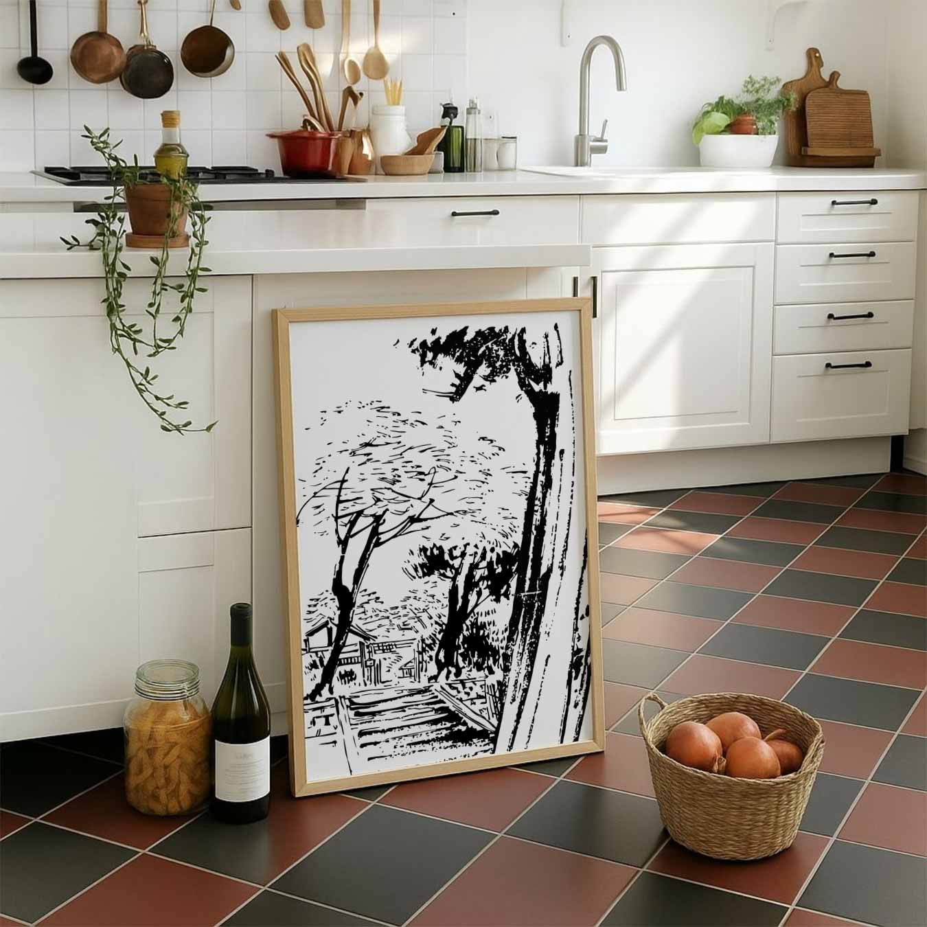 Rustiek Boslandschap Poster