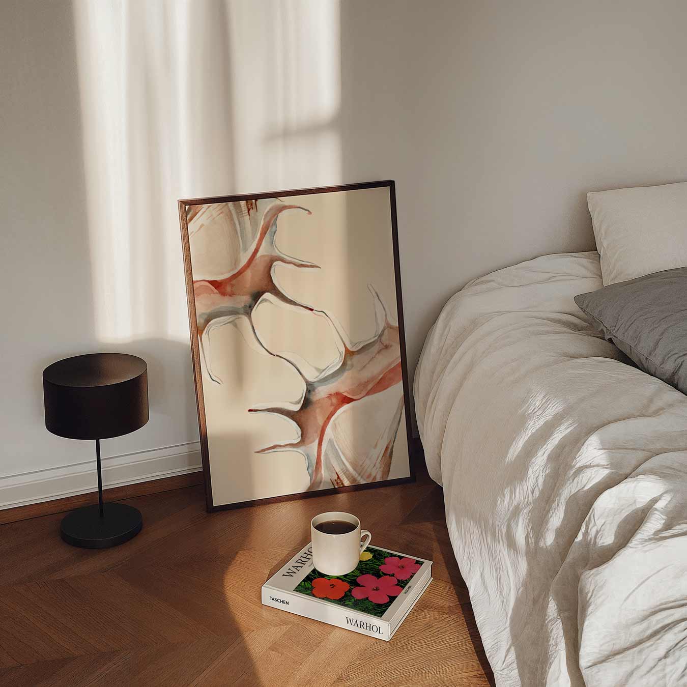 Beige Zeehorens Poster-WallArtistic