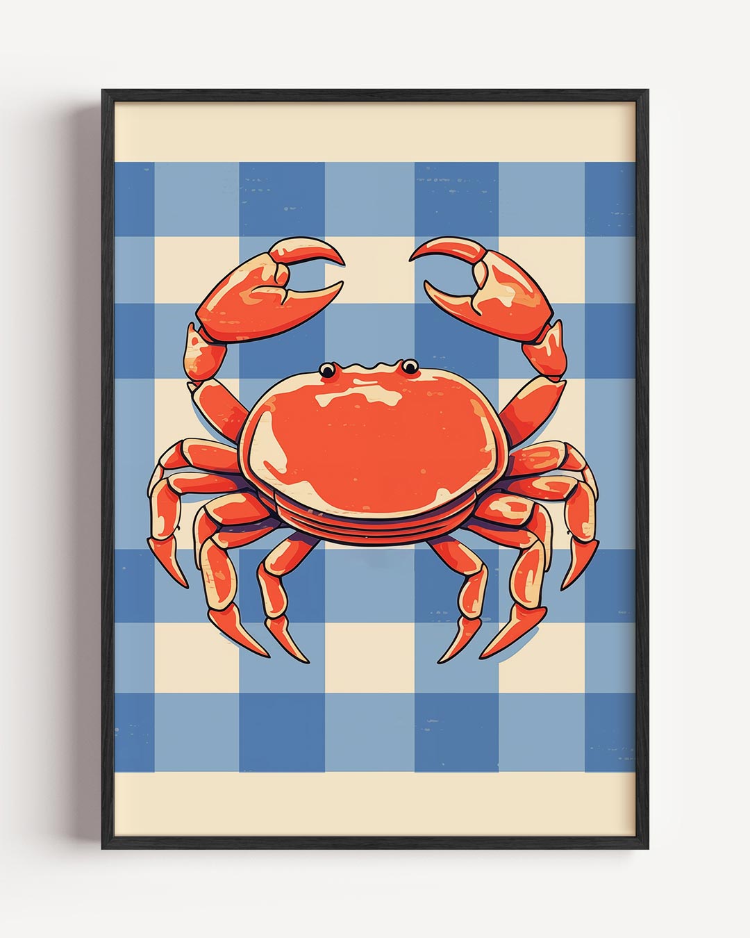Vintage Krab Illustratie Poster-WallArtistic