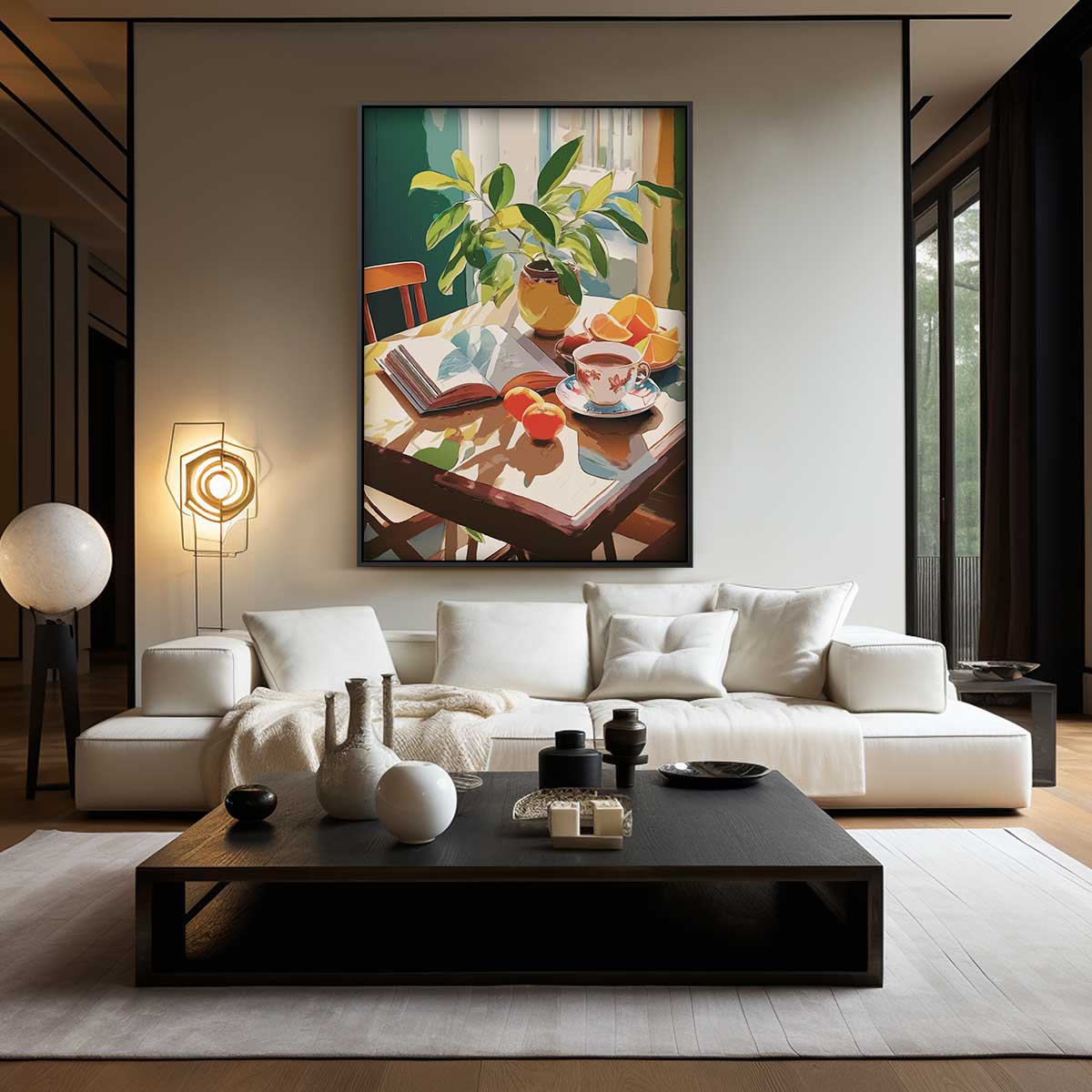 Ontbijt in de Zon Kunstwerk-canvas-dibond-plexiglas-wanddecoratie-WallArtistic