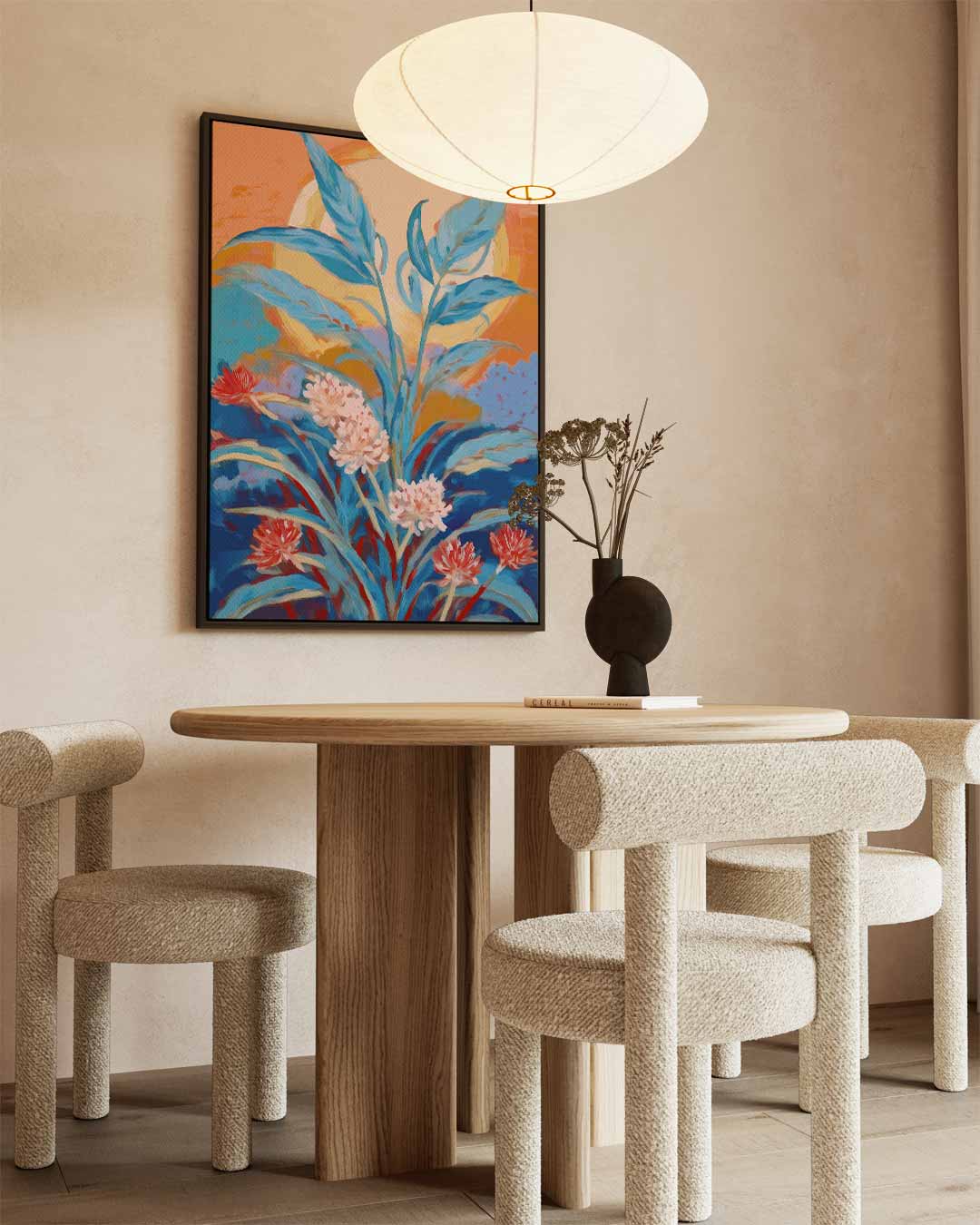 Zomerbloemen in de Wind Kunstwerk-canvas-dibond-plexiglas-wanddecoratie-WallArtistic