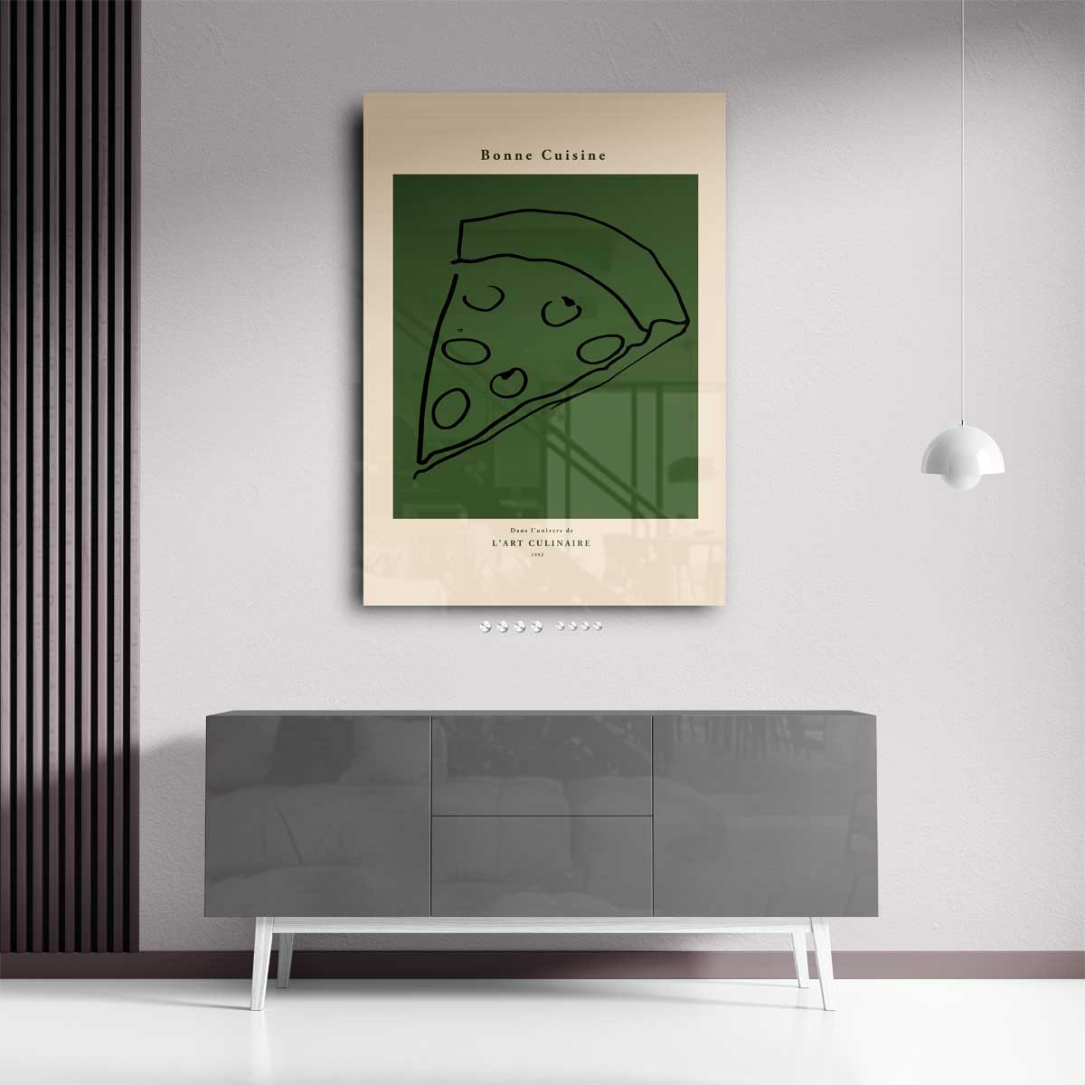 Simpele Pizza Kunstwerk-canvas-dibond-plexiglas-wanddecoratie-WallArtistic