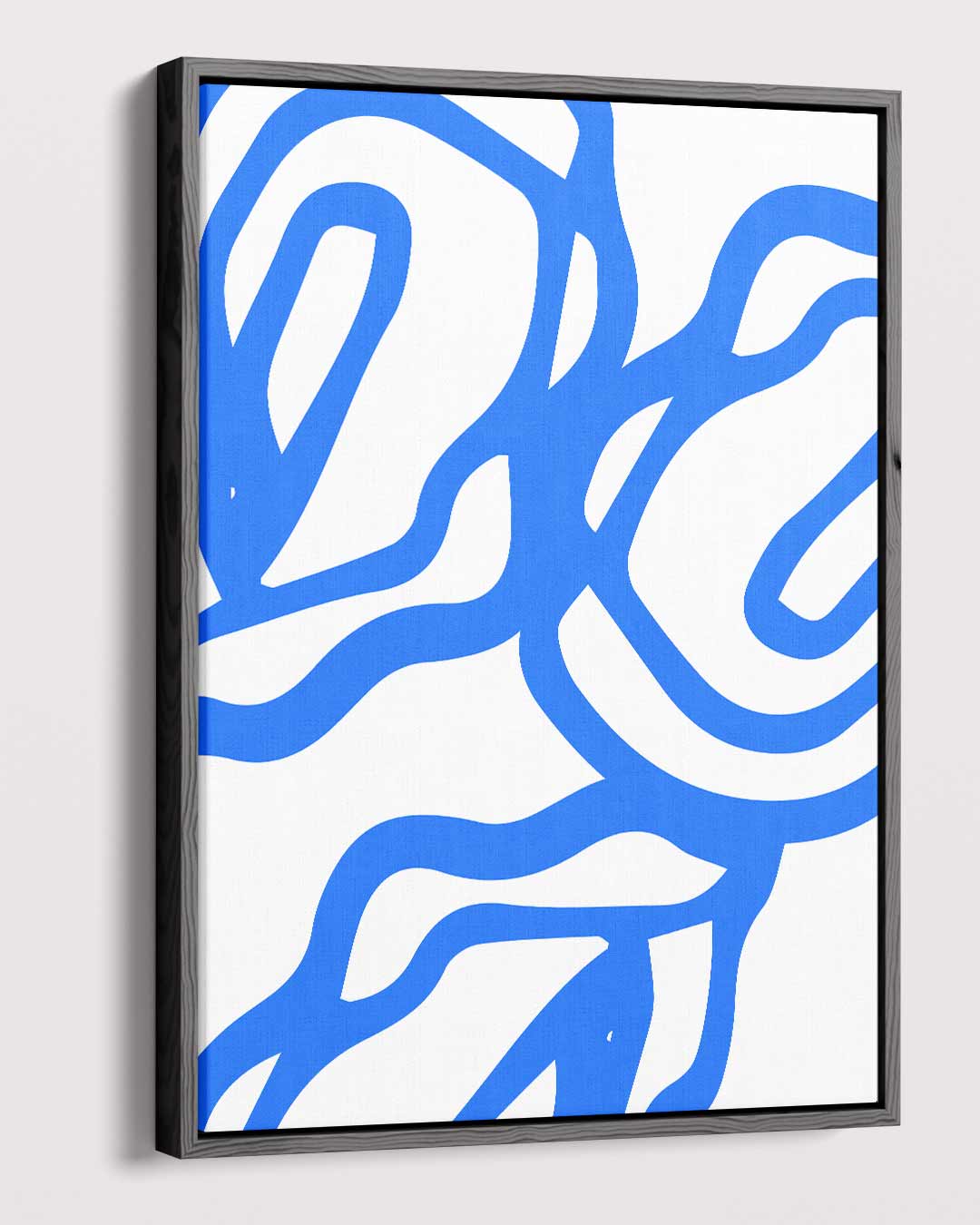 Abstracte Blauwe Golven Kunstwerk-canvas-dibond-plexiglas-wanddecoratie-WallArtistic