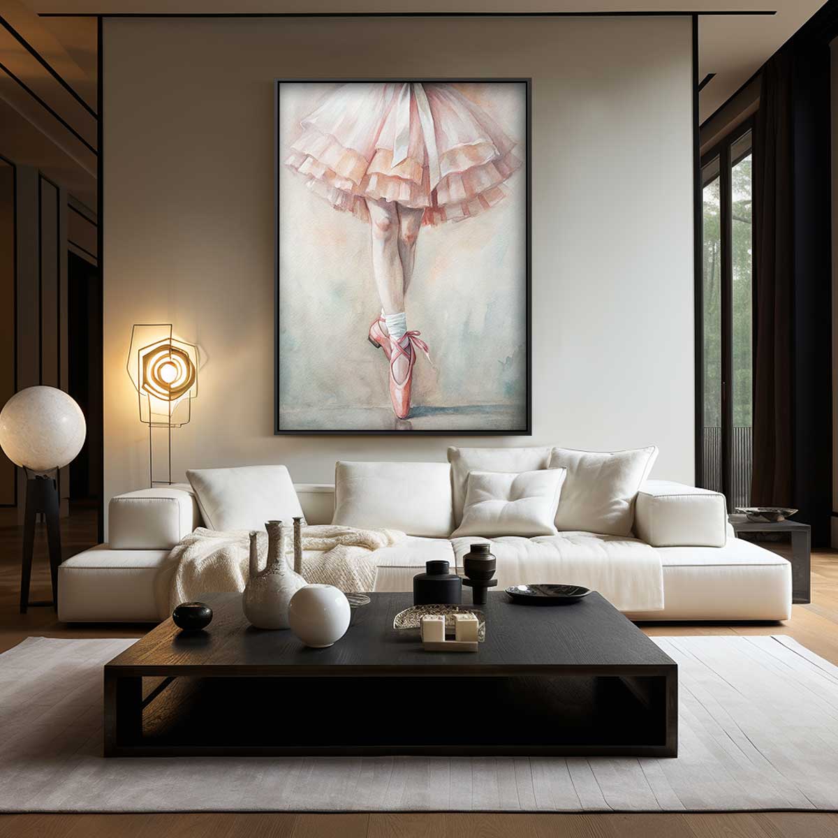 Balletdromen in Pastel Kunstwerk-canvas-dibond-plexiglas-wanddecoratie-WallArtistic