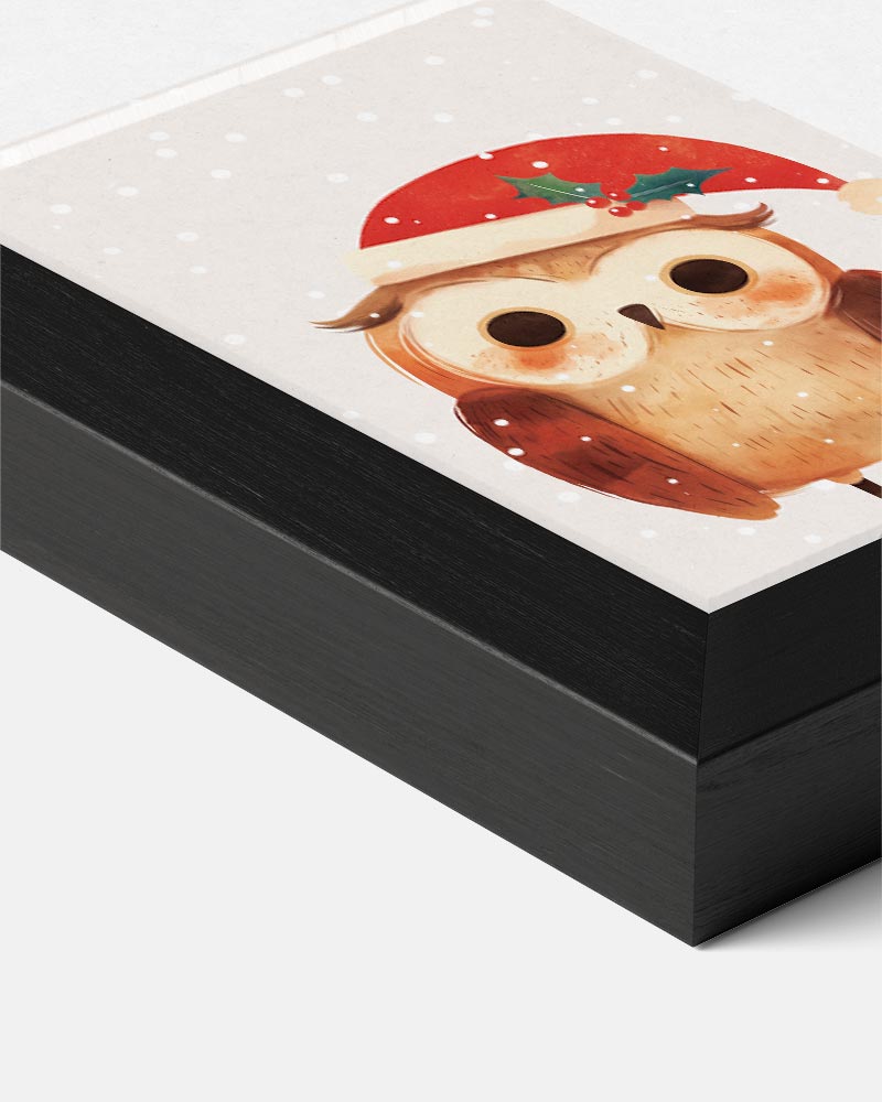 Schattige Uil Kerstposter