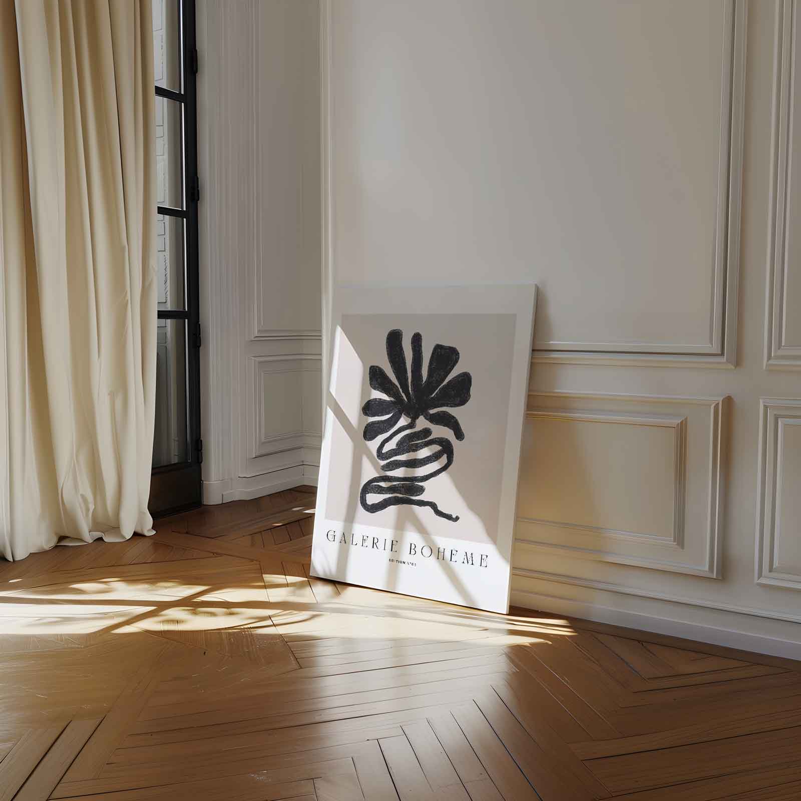 Abstracte Bloemvorm Kunstwerk-canvas-dibond-plexiglas-wanddecoratie-WallArtistic