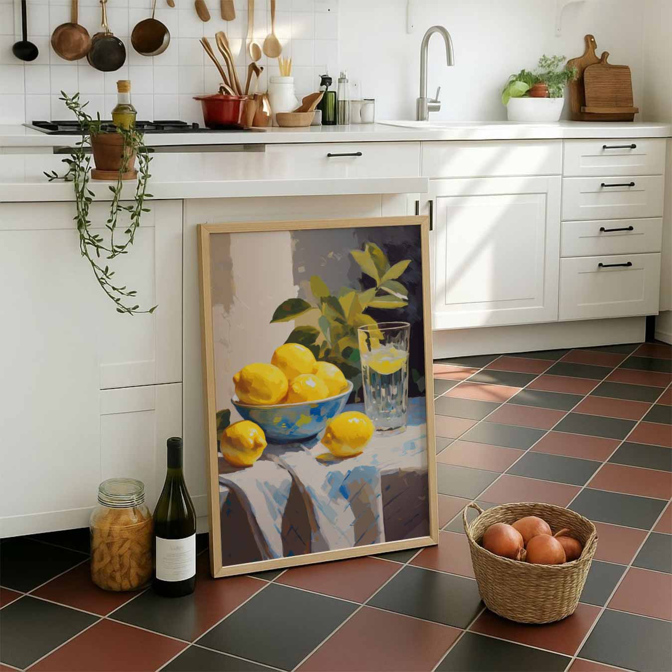 Zonnige Citroentafel Poster