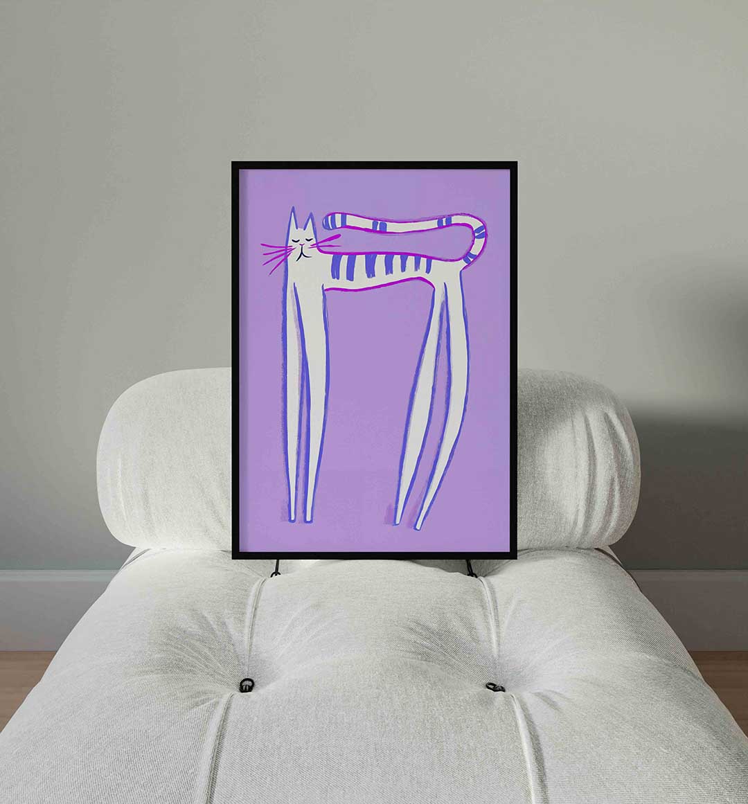 Lange kat Poster