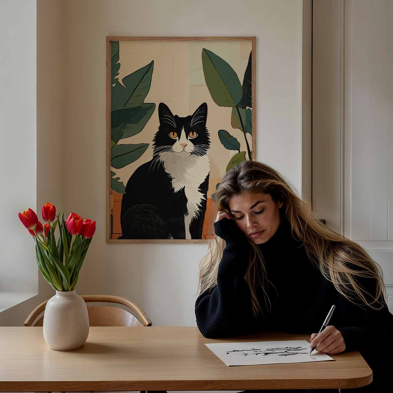 Stijlvolle Kattenwonders Poster