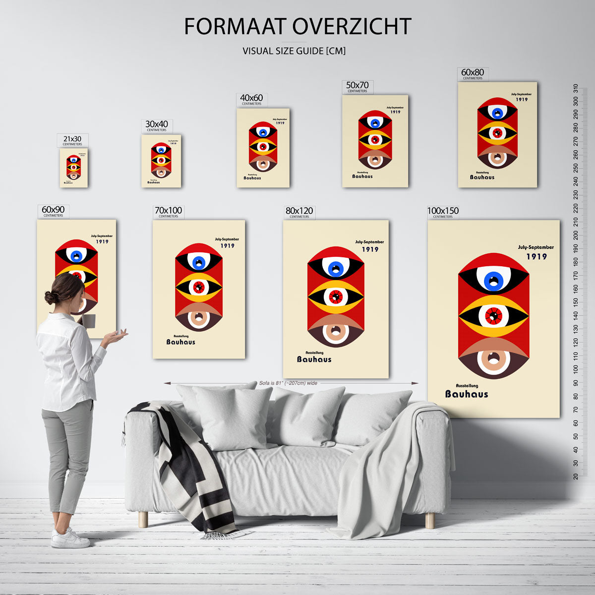 Oogvormen en kleur Poster