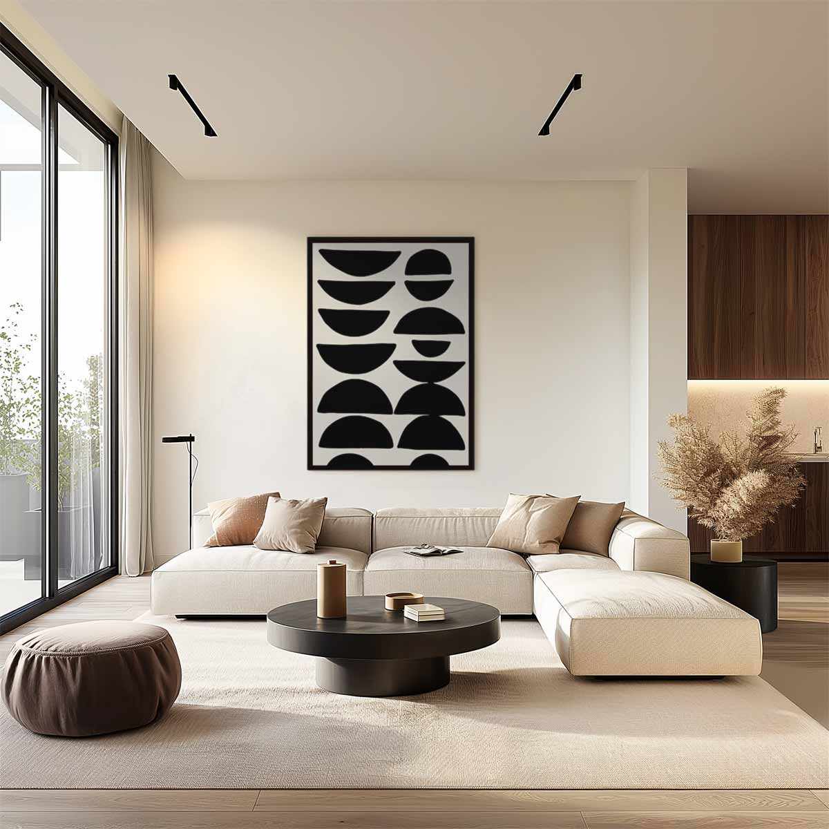 Abstract Meetkundig Patroon Kunstwerk-canvas-dibond-plexiglas-wanddecoratie-WallArtistic