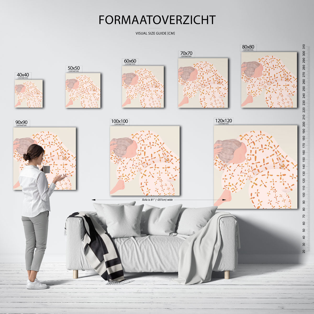Figuur met patroon Poster