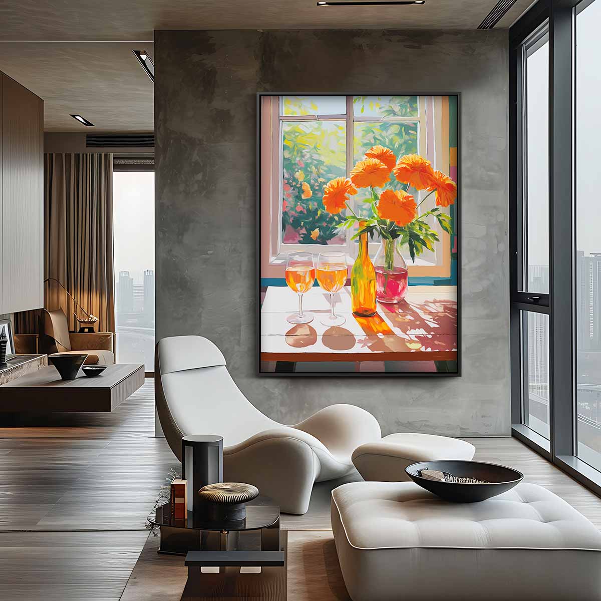 Zomers Licht in de Kamer Kunstwerk-canvas-dibond-plexiglas-wanddecoratie-WallArtistic