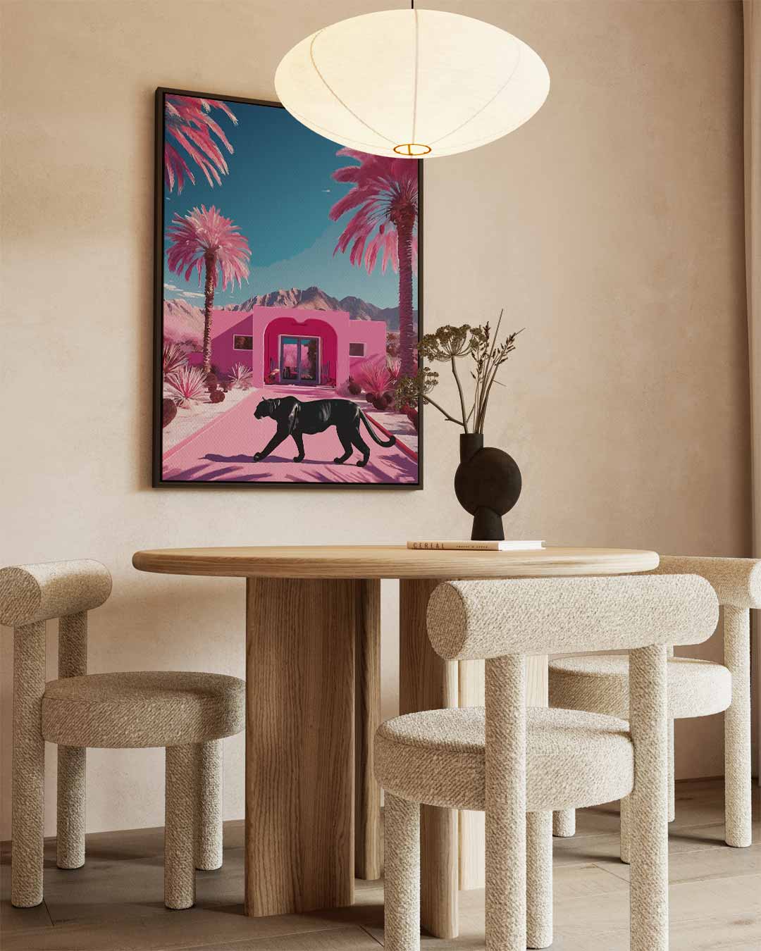 Tropische Droom met Panther Kunstwerk-canvas-dibond-plexiglas-wanddecoratie-WallArtistic