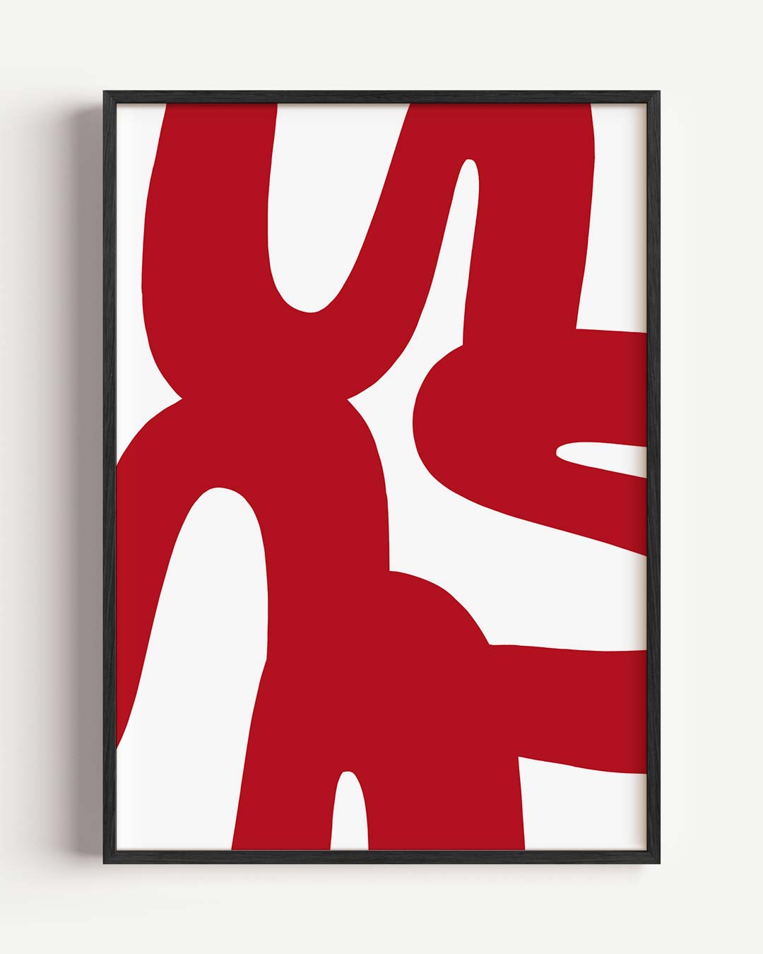 Abstracte Rode Vormen Poster-WallArtistic